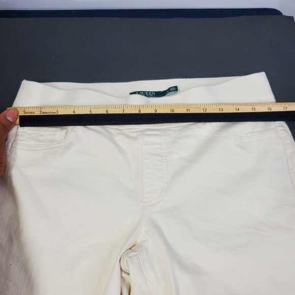Lauren Ralph Lauren Modern Legging Women's Size 12 White Cream - Picture 9 of 16